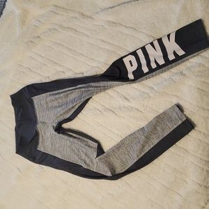 Pink Victoria Secret leggings,small, dark/light gray